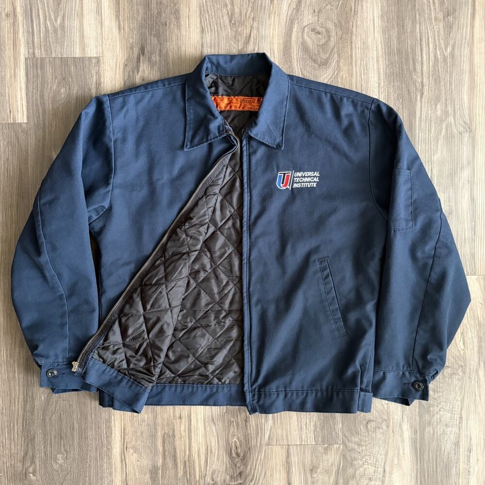 Vintage Mechanic Detroit Jacket Men's Size M Blue Workwear Eisenhower Zip Up UTI